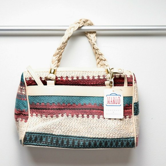NWT VINTAGE MARLO WOVEN AZTEC/NATIVE PRINT PURSE - Picture 1 of 7